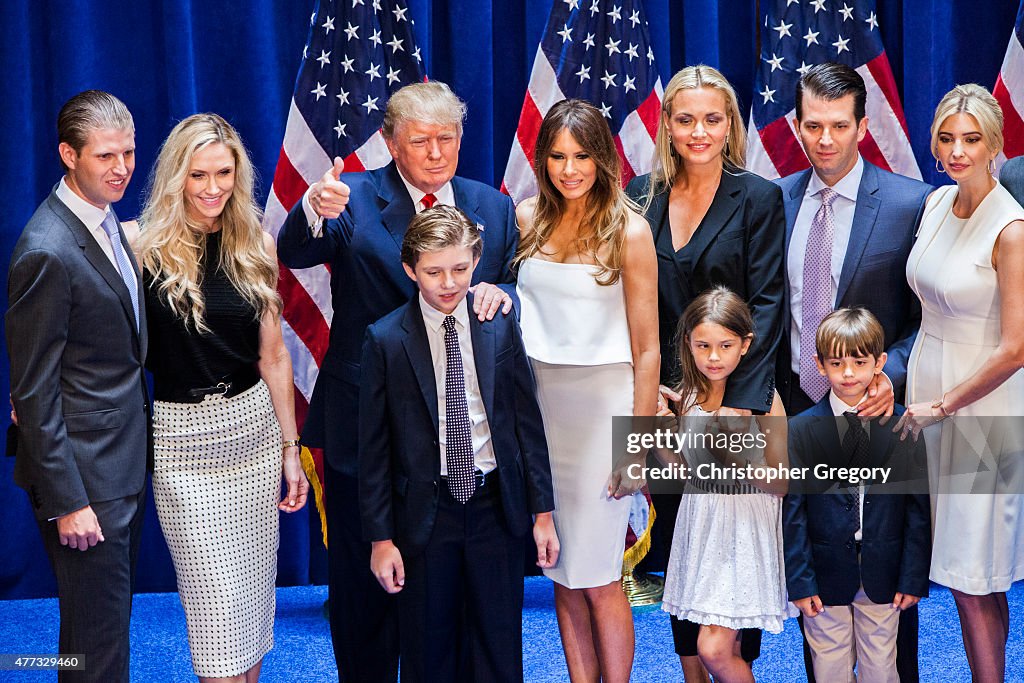 Donald Trump Makes Announcement At Trump Tower