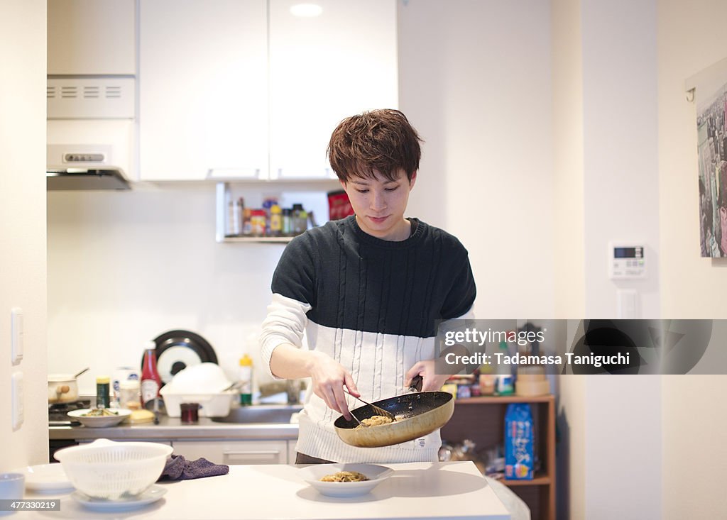 Man cooking