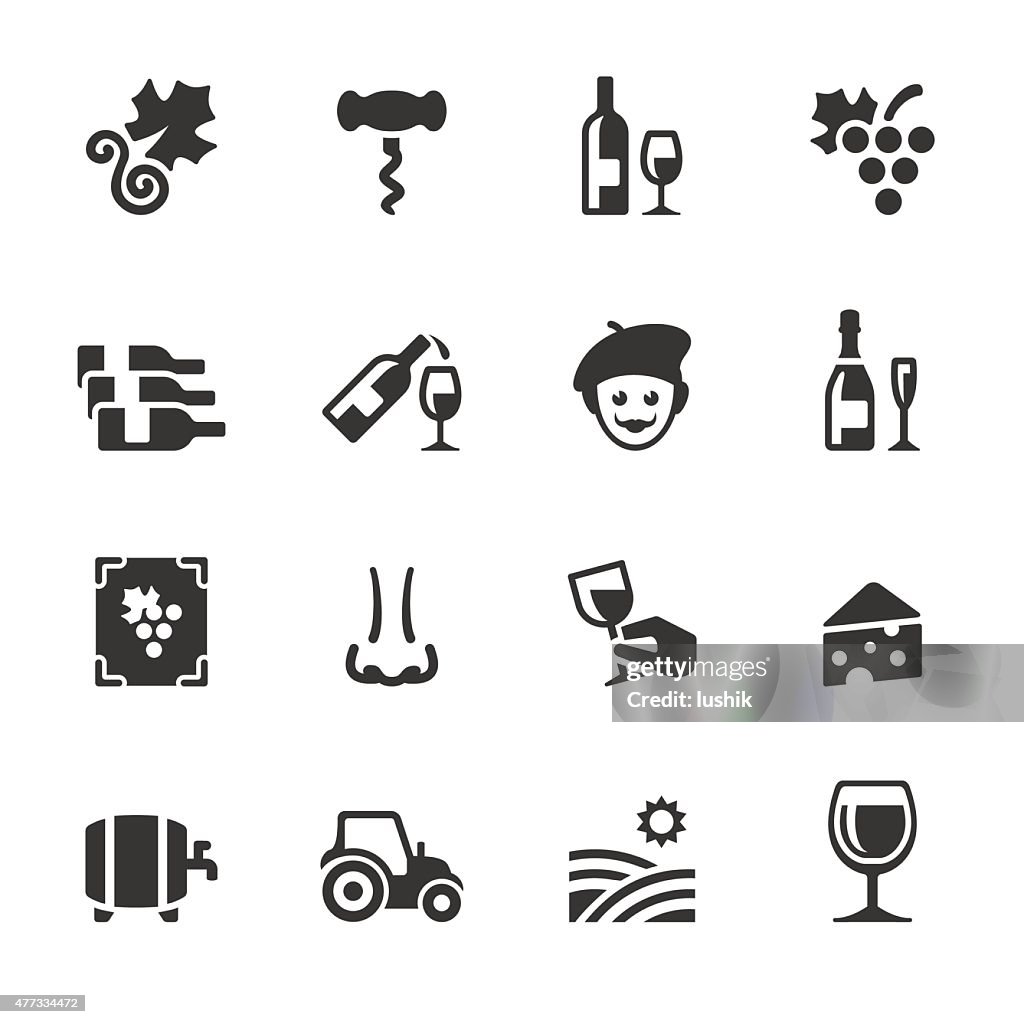 Soulico icons - Vineyard and Wine