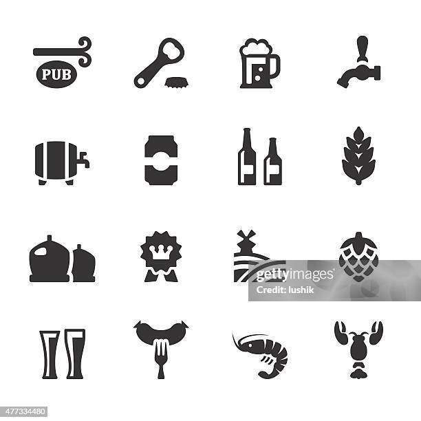 stockillustraties, clipart, cartoons en iconen met soulico icons - beer and pub - drink can