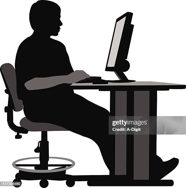 teenage computer icon - keyboard mouse desk stock illustrations