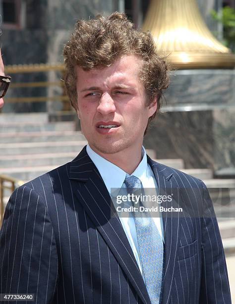 Conrad Hilton attends court for sentencing after causing a disturbance aboard an international flight from London to Los Angeles last summer at...