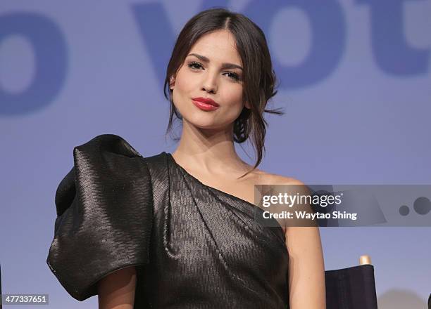 Actress Eiza Gonzalez speaks onstage at "From Dusk Till Dawn: The Series" Pilot Photo Op and Q&A during the 2014 SXSW Music, Film + Interactive...