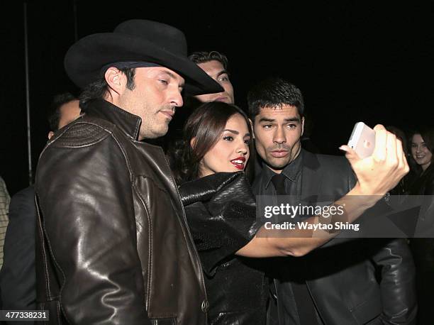 Filmmaker Robert Rodriguez and actors Eiza Gonzalez and D.J. Cotrona at "From Dusk Till Dawn: The Series" Pilot Photo Op and Q&A during the 2014 SXSW...