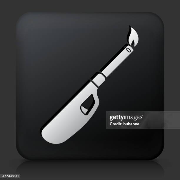 black square button with lighter icon - lighter stock illustrations