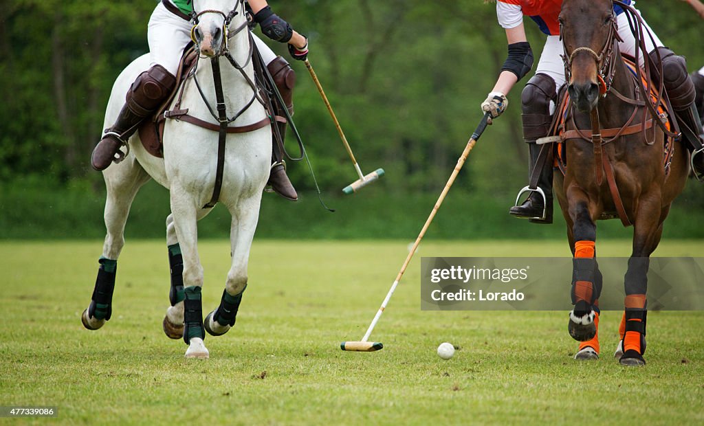 Les joueurs de Polo difficile pour le ballon