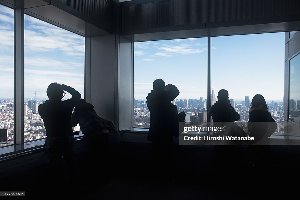 People in observation floor