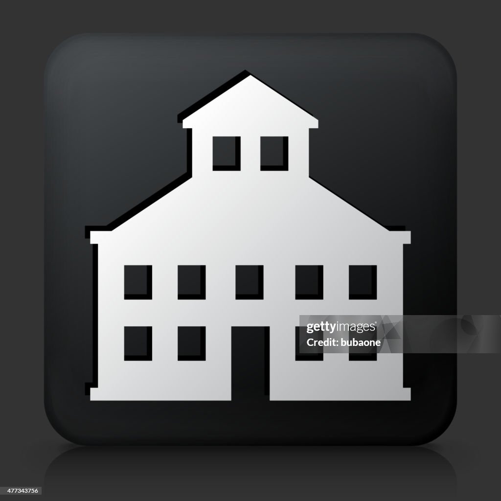 Black Square Button With Building High-Res Vector Graphic - Getty Images