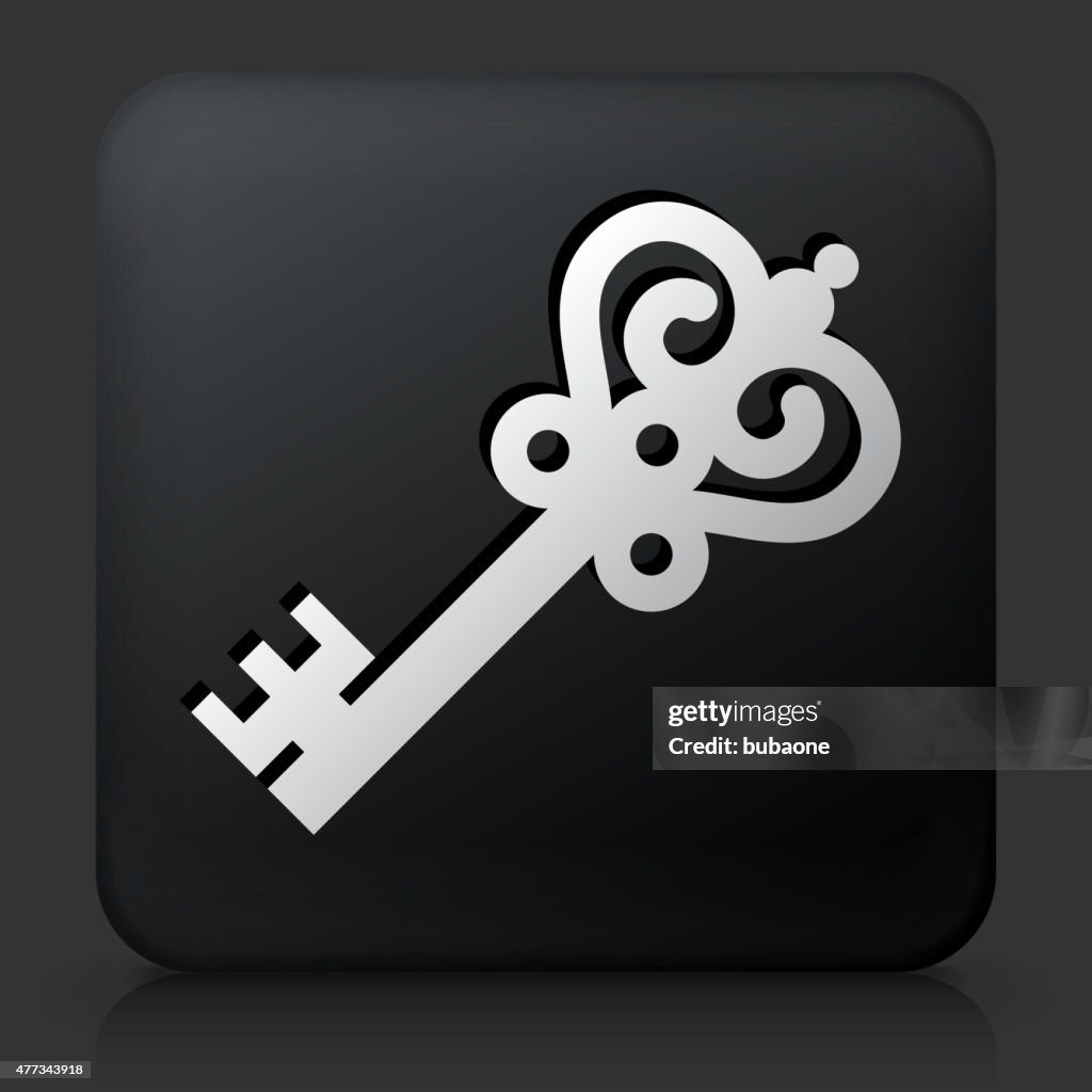 Key Button Stock Black Square Button With Old Key High-Res Vector Graphic - Getty Images