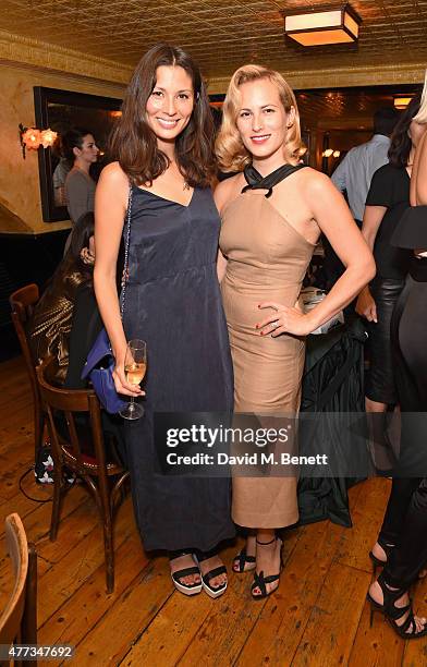 Jasmine Hemsley and Charlotte Dellal attend a dinner hosted by Maria Hatzistefanis to launch the Rodial Design Challenge in association with Central...