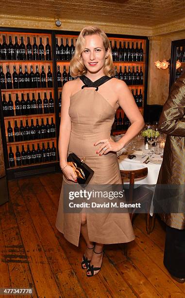 Charlotte Dellal attends a dinner hosted by Maria Hatzistefanis to launch the Rodial Design Challenge in association with Central Saint Martins at...