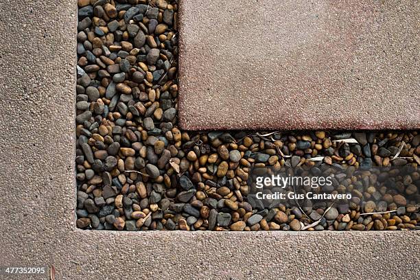 pebbles in a decorative floor design - angkor ev 2013 stock pictures, royalty-free photos & images
