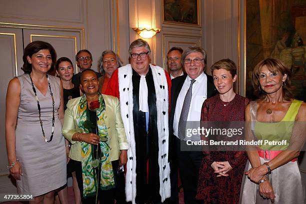 Former 'Batonnier de Paris' and Actress of the Piece, Christiane Feral-Schuhl, French Minister of Justice Christiane Taubira, Engineer and Actor of...