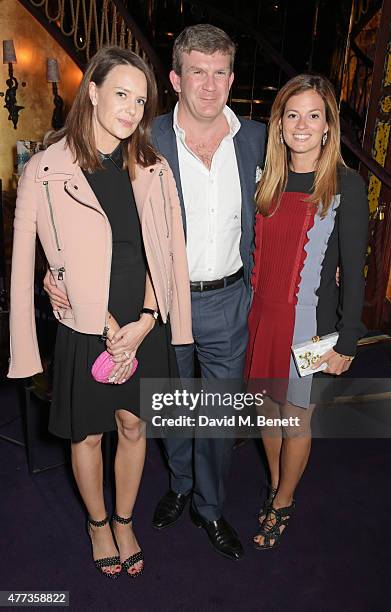 Arabella Musgrave, Peregrine Hood and Serena Hood attend the Walkabout Foundation Event hosted by Dee Ocleppo And Tommy Hilfiger at Loulou's on June...