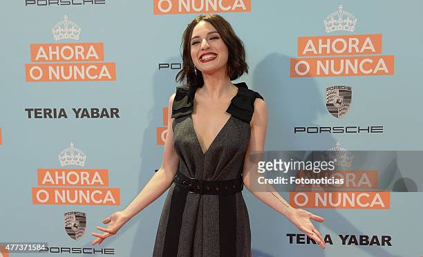 Maria Valverde attends the 'Ahora o Nunca' premiere at Capitol Cinema on June 16, 2015 in Madrid, Spain.