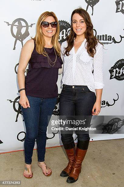 Personality Brandi Passante and actress Jessica Rosenwald arrive at the "Storage Wars" Season 4 Premiere Party at Now & Then on March 8, 2014 in...