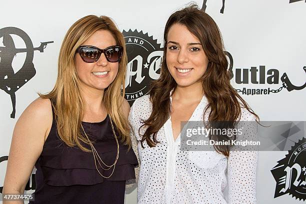 Personality Brandi Passante and actress Jessica Rosenwald arrive at the "Storage Wars" Season 4 Premiere Party at Now & Then on March 8, 2014 in...