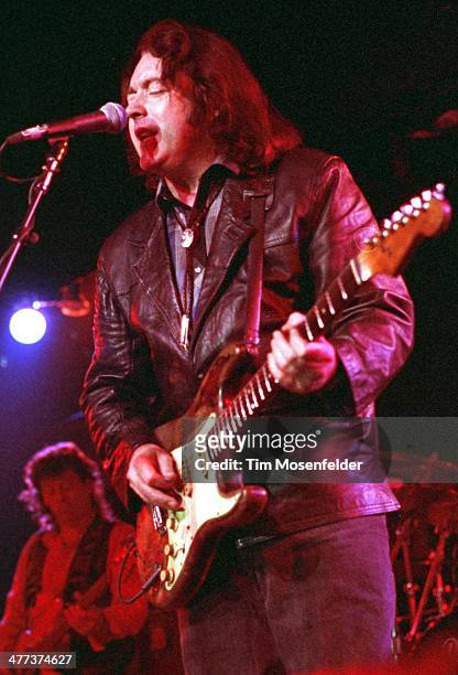 Rory Gallagher performs at the Catalyst on March 15, 1991 in Santa Cruz California.