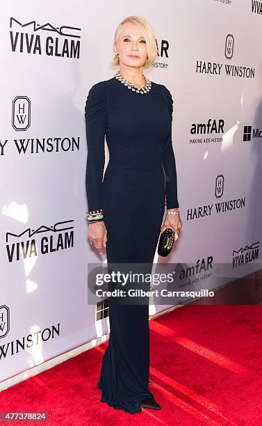 Actress Ellen Barkin attends the 2015 amfAR Inspiration Gala New York at Spring Studios on June 16, 2015 in New York City.