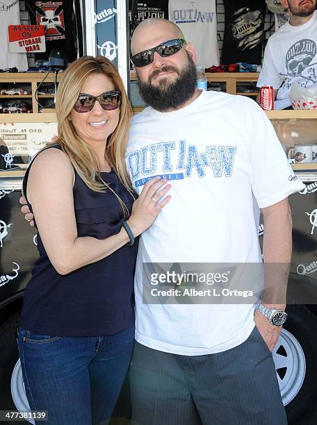 Personalities/reality stars Brandi Passante and Jarrod Schulz attend the Premiere Party For "Storage Wars" Season 4 held at Now and Then Thrift Store...