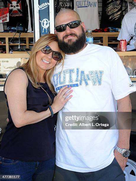 Personalities/reality stars Brandi Passante and Jarrod Schulz attend the Premiere Party For "Storage Wars" Season 4 held at Now and Then Thrift Store...