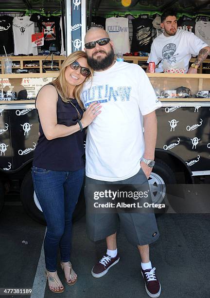 Personalities/reality stars Brandi Passante and Jarrod Schulz attend the Premiere Party For "Storage Wars" Season 4 held at Now and Then Thrift Store...