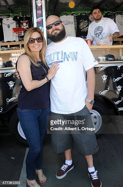 Personalities/reality stars Brandi Passante and Jarrod Schulz attend the Premiere Party For "Storage Wars" Season 4 held at Now and Then Thrift Store...