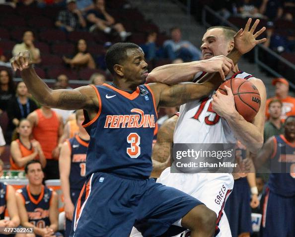 Jeremy Major Jeremy Major of the Pepperdine Waves and Beau Levesque of the Saint ...