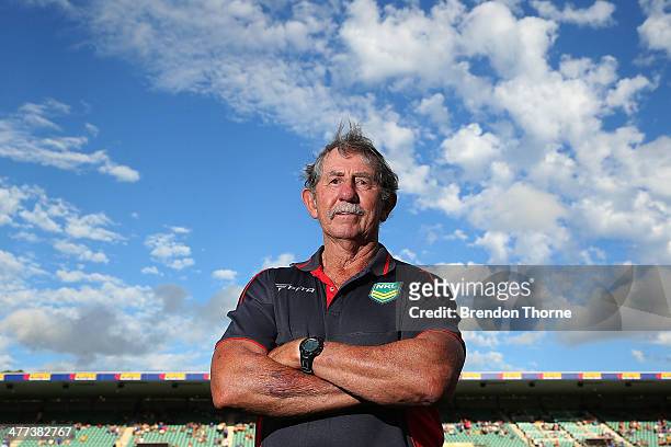 Ground Manager, Bob Lanigan poses prior to the round one NRL match between the Parramatta Eels and the New Zealand Warriors at Pirtek Stadium on...
