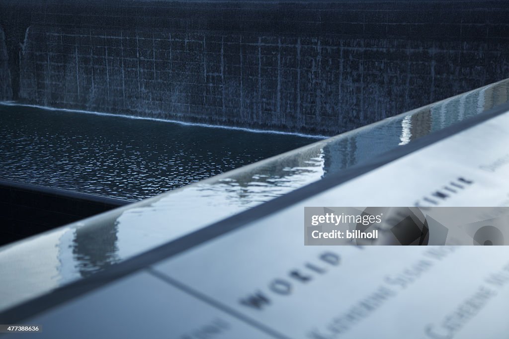Detailansicht der 9/11 Memorial in New York