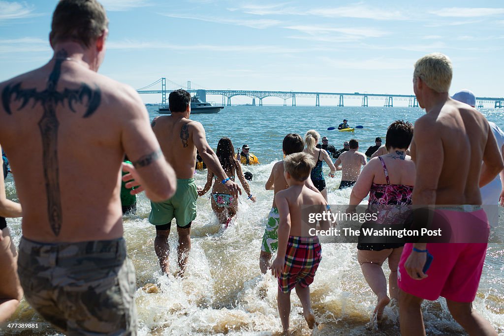 The 18th Annual Polar Bear Plunge was held March 8, 2014 at Sandy Point State Park in Annapolis, MD.