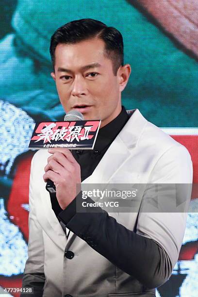 Actor Louis Koo attends "A Time for Consequences" press conference on June 16, 2015 in Beijing, China.