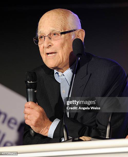 Norman Lear speaks at the Emerson College Los Angeles - Grand Opening Gala on March 8, 2014 in Los Angeles, California.