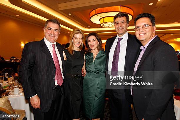 Francis Najafi, Dionne Najafi, Leila Ghaffani, Shaygan Kheredpir and and Abdi Soltani pose for a photograph at the PARS Equality Center 4th Annual...