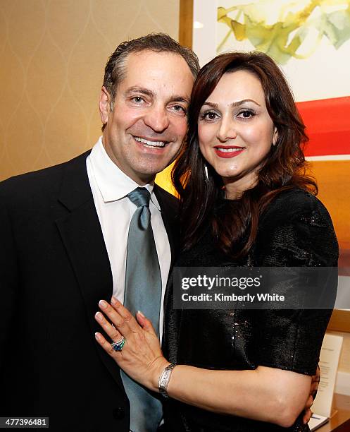 Dr. Reza Malek and Bita Daryabari pose for a photograph at the PARS Equality Center 4th Annual Nowruz Gala at Marriott Waterfront Burlingame Hotel on...