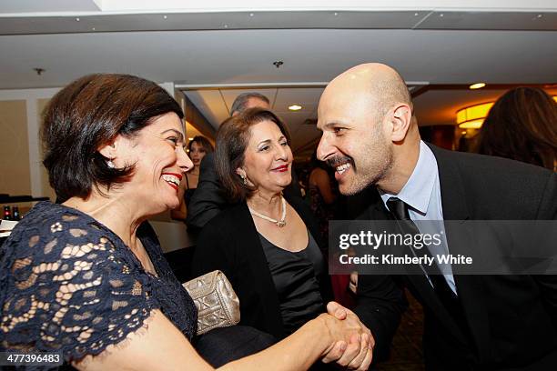 Maz Jobrani greets guests at the PARS Equality Center 4th Annual Nowruz Gala at Marriott Waterfront Burlingame Hotel on March 8, 2014 in Burlingame,...