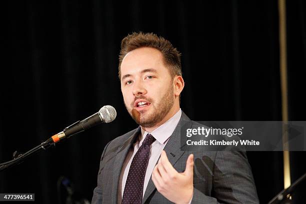 Drew Houston and Cof-Founder of Dropbox speaks at the PARS Equality Center 4th Annual Nowruz Gala at Marriott Waterfront Burlingame Hotel on March 8,...