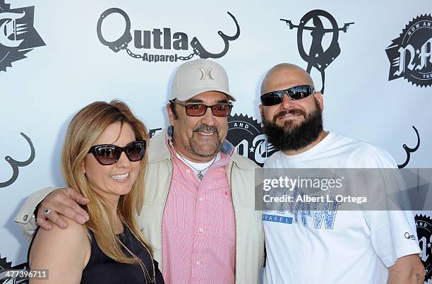 Personalities/reality stars Brandi Passante, actor Daniel Zacapa and Jarrod Schulz attend the Premiere Party For "Storage Wars" Season 4 held at Now...