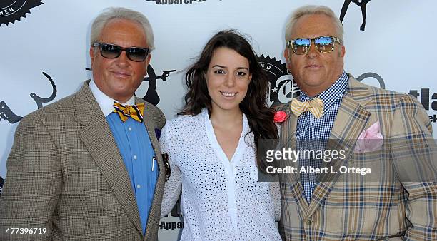 Personality Mark Harris, actress Jessica Rosenwald and TV personality Matt Harris attends the Premiere Party For "Storage Wars" Season 4 held at Now...