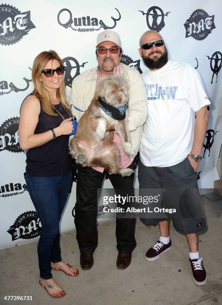 Personalities/reality stars Brandi Passante, actor Daniel Zacapa and Jarrod Schulz attend the Premiere Party For "Storage Wars" Season 4 held at Now...