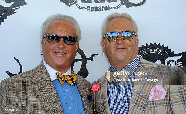 Personalities Mark Harris and Matt Harris attend the Premiere Party For "Storage Wars" Season 4 held at Now and Then Thrift Store on March 8, 2014 in...