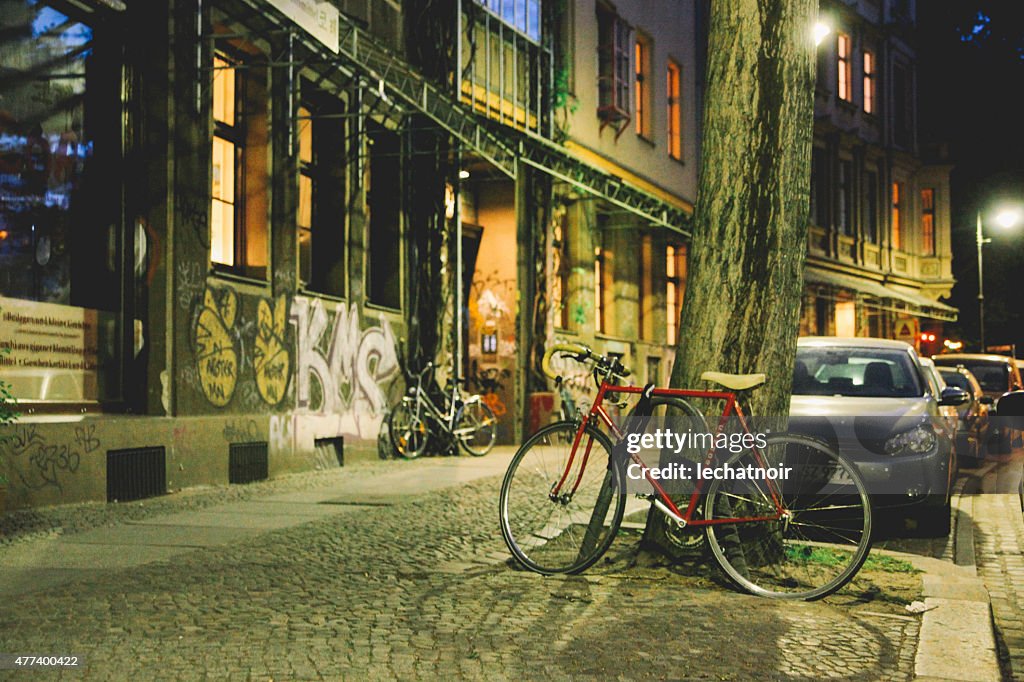 Streets of Berlin at night