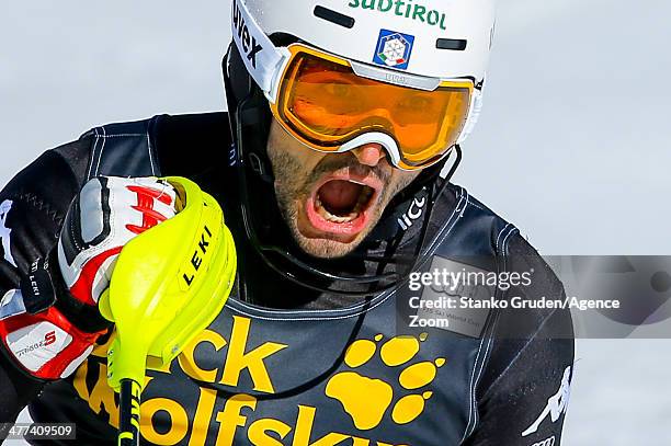 Patrick Thaler of Italy competes during the Audi FIS Alpine Ski World Cup Men's Slalom on March 09, 2014 in Kranjska Gora, Slovenia.