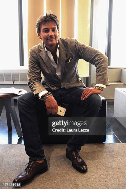 Actor Roberto Farnesi attends a cocktail at Cuoio di Toscana during the Pitti Uomo 88 at Fortezza da Basso on June 16, 2015 in Florence, Italy.