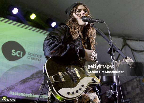 Bethany Cosentino of Best Coast performs as part of the I Love F-ng Science Party at Stubbs Bar-B-Q on March 8, 2014 in Austin, Texas.