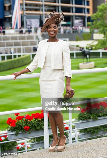 Denise Lewis attends day 2 of Royal Ascot at Ascot Racecourse on June 17, 2015 in Ascot, England.
