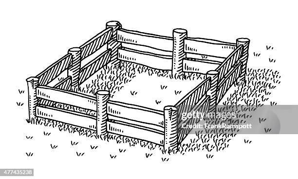 Pasture Fence Without Animals Drawing High-Res Vector Graphic - Getty Images Pasture Fence Without Animals Drawing High-Res Vector Graphic - Getty Images