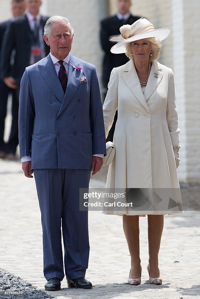 The Prince Of Wales And Duchess Of Cornwall Attend The Opening Ceremony Of Hougoumont Farm
