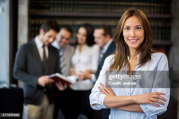 asian woman leading a group - lawyers stock pictures, royalty-free photos & images