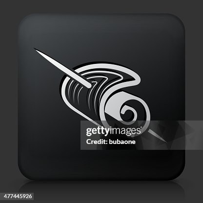 Black Square Button with Cold Cuts Icon Black Square Button with Cold Cuts Icon